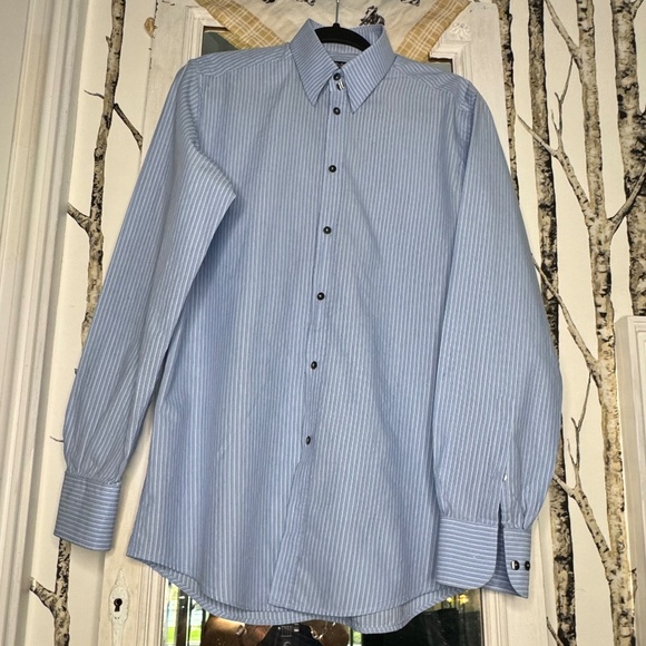 Dolce & Gabbana Other - Dolce & Gabbana Light Blue Pinstripe Button-Down Shirt